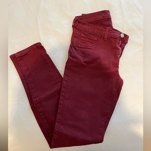 Deep Red J Brand Skinny Jeans in Size 27